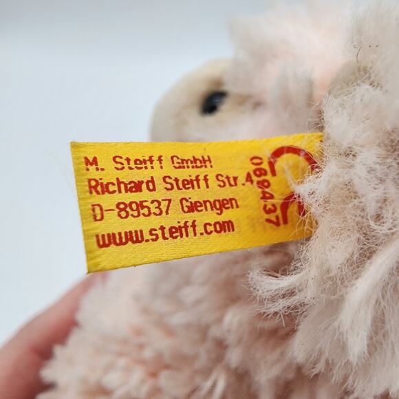 Steiff Leandro Llama Plush 6" Pink Fur Soft Cuddly Friends Stuffed Animal Toy - Picture 8 of 9